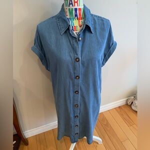 NWT Denim Shirt Dress 100% Tencel